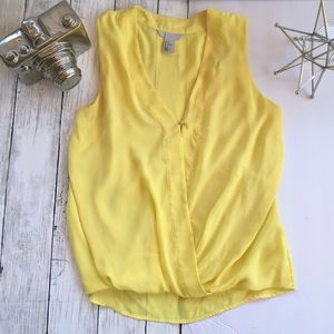 H&M Yellow Tank Top Blouse, Size 36 or M!